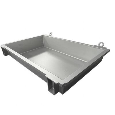 Custom Dimensions Aluminum Dross Pan with Iron-carbon Alloy and Drilling & Tapping for Industrial Use